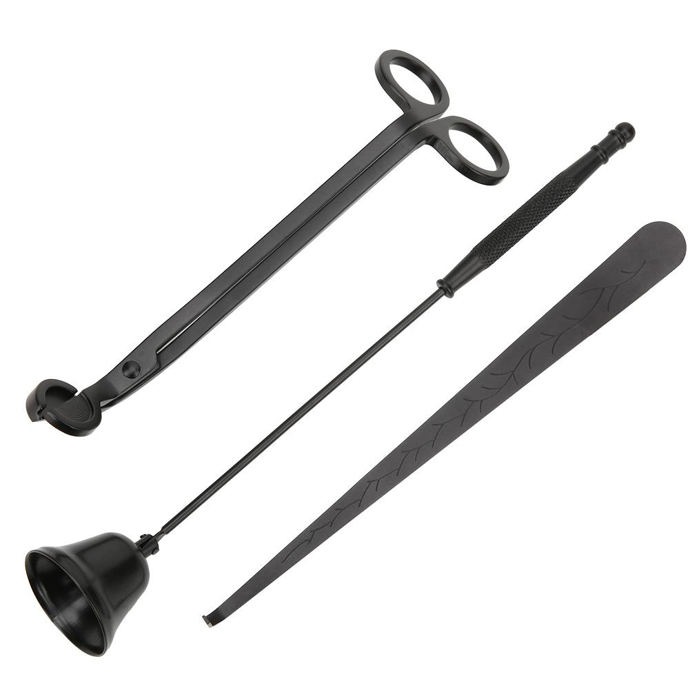 3 шт. Нержавеющая сталь крышка для костра свечи фитиль триммер ножницы крючок для фитиля аксессуары инструмент черный