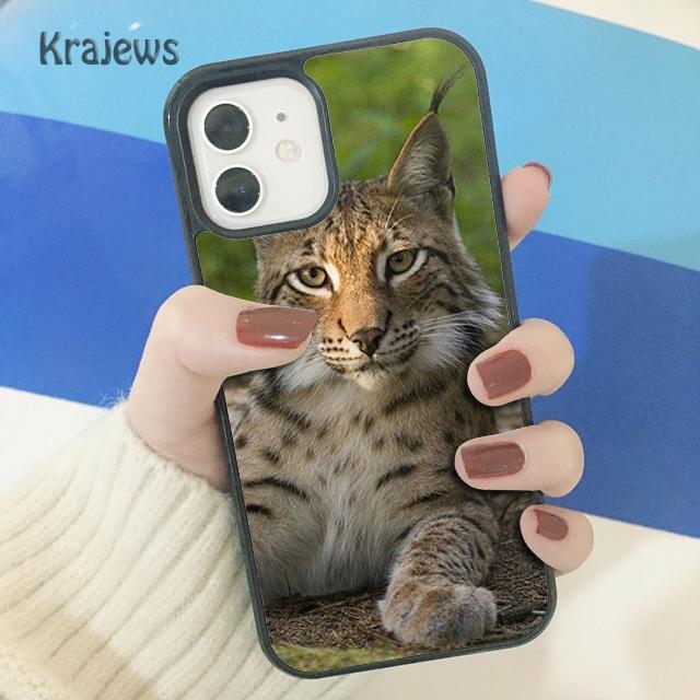Krajews African Lyn Caracal Big Cat Phone Case Cover For iPhone 17 Air 16 15 14 plus 11 12 13 pro ma coque Fundas