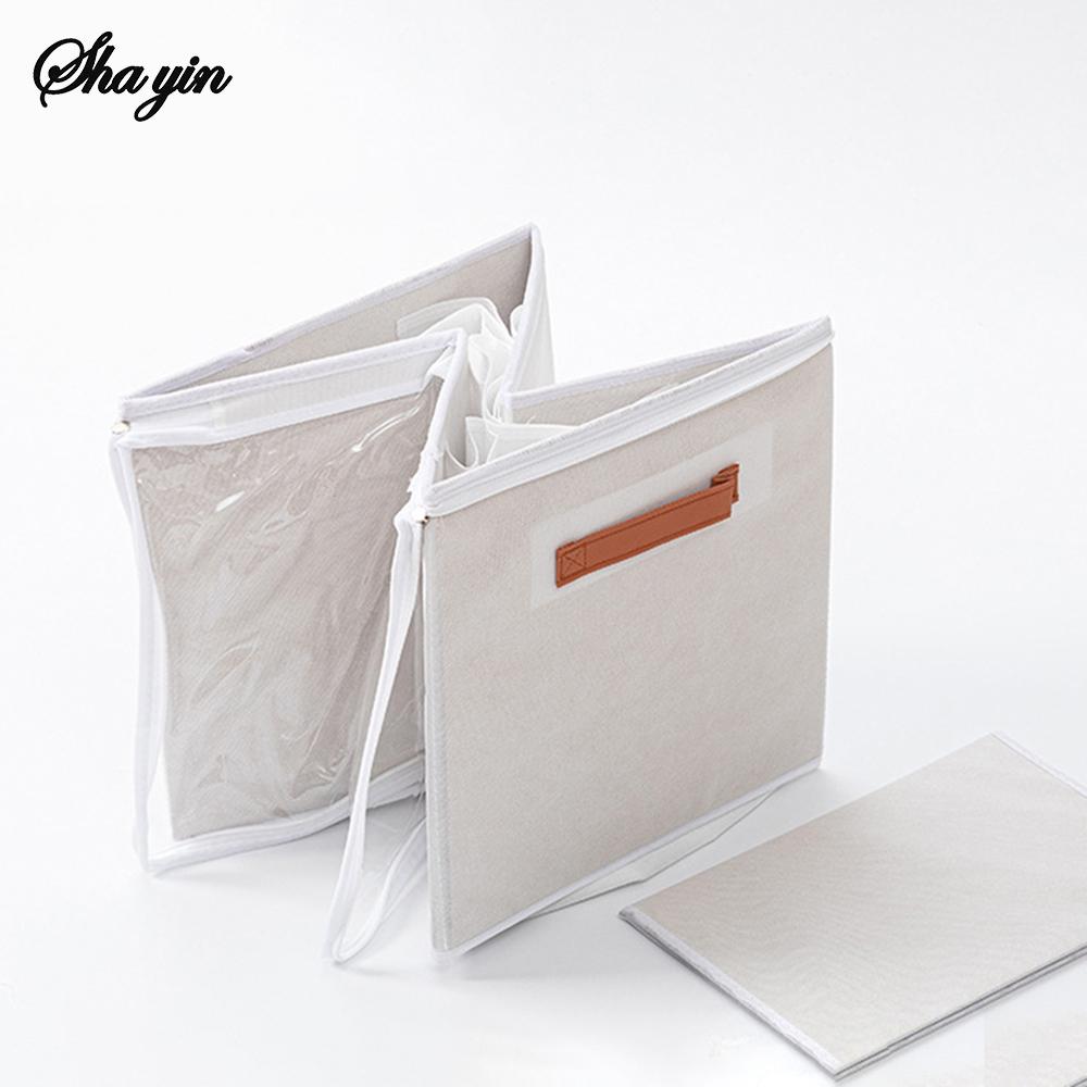 12/16/20 Ячеек Артефакт для хранения обуви Домашняя складная тканевая коробка для обуви Прозрачный органайзер для спортивной обуви Кожаной обуви Пылезащитный