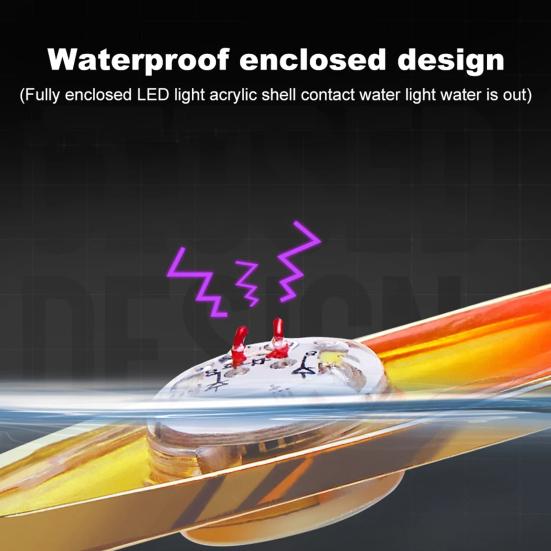 Светодиодный фонарь «рыбий глаз» водонепроницаемый 3 цвета освещения приманивающий погружной для глубоководной рыбалки подводный в форме глаза для привлечения рыбы и сбора в одном месте рыбалка