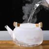 High Borosilicate Glass Teapot with Bamboo Handle