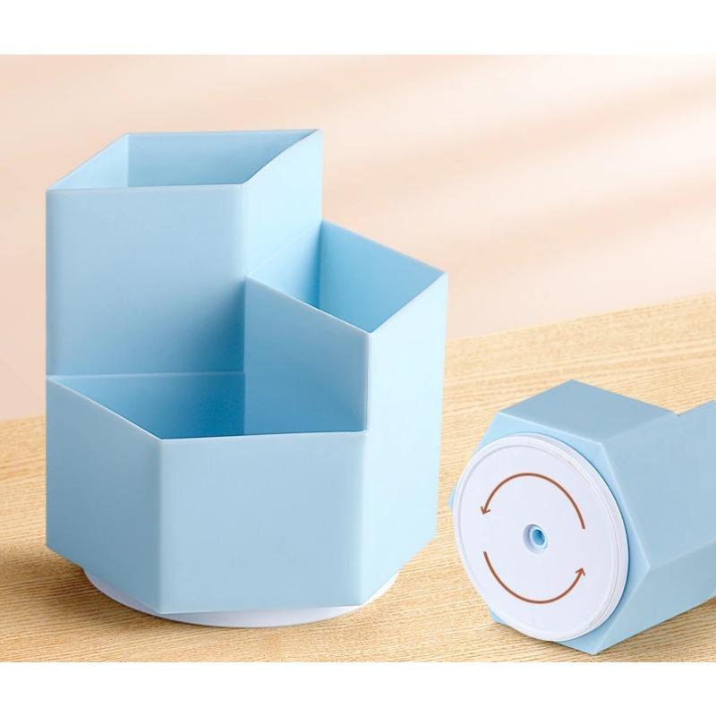 Вращающийся на 360° креативный многоугольный держатель для ручек, школьные канцелярские принадлежности, органайзер для канцелярских принадлежностей для студентов, многофункциональный держатель для ручек