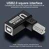 2-5PCS USB 2.0 Type B Printer Adapter 90 Degree USB B Adapter 480Mbps Extension Adapter Male To Female for Printer Scanner