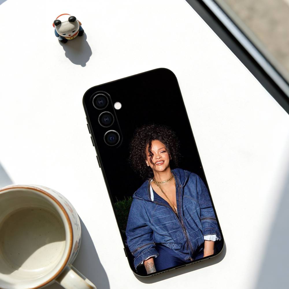 Чехол для телефона с изображением певицы Рианны, мягкий, черный, для Samsung Galaxy A73, A72, A71, A70, A53, A52, A51