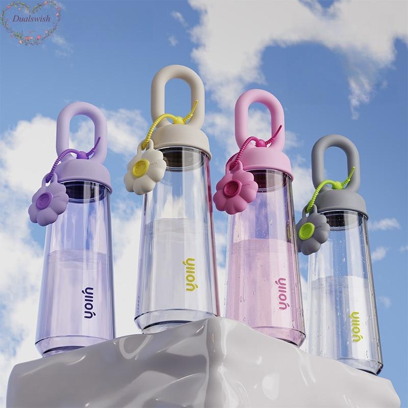 500ML Portable Large Capacity High-value Women's Plastic Water Bottle Outdoor Sports and Fitness Petal Handheld Water Bottle
