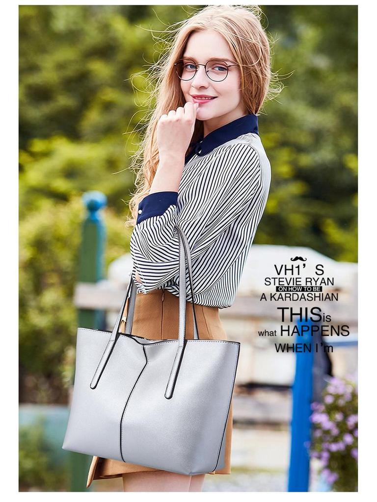 2022 Новая женская сумка-тоут из ПУ большой вместимости