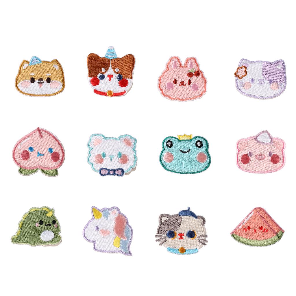 12Pieces Animal Theme Patch Nonsewing Strong Adhesive Repair Patches For Personalizing Caps And Shoe Bags All Ages Use