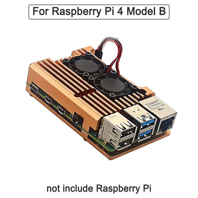 Металлический корпус с пассивным охлаждением для Raspberry Pi 3B и 4, Корпус-замена из алюминиевого сплава с совместимостью для медного радиатора