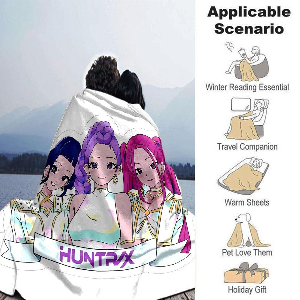 1pc hunter x (19) Blanket Soft Warm Throw for Home, Office, Travel All Season Cozy Bedding Gift, Office Cozy AccessoryB1