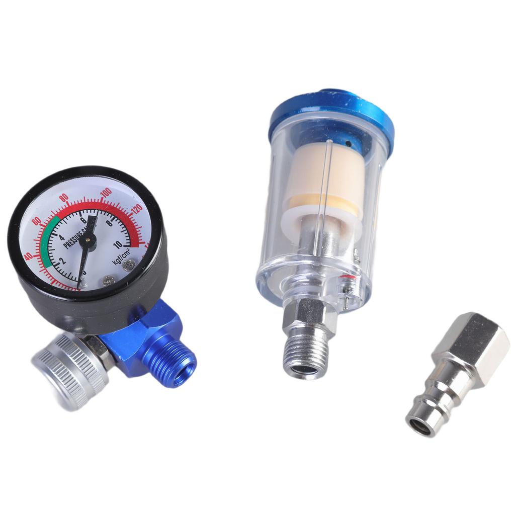 1/4 Inch Air Compressor Water Separator set Comprehensive Spray Gun Air Regulator for Spray Gun & Paint Application