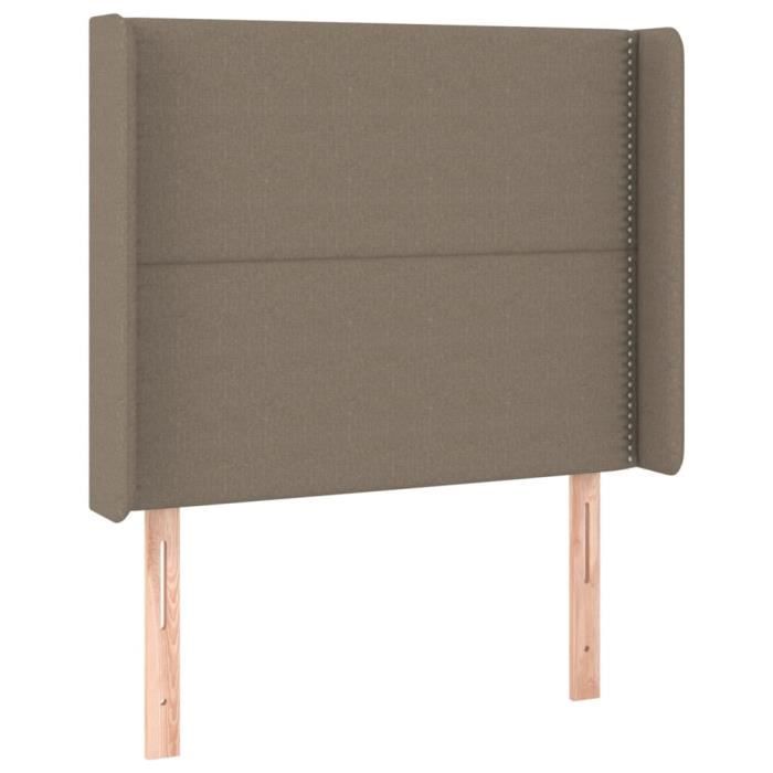 VidaXL Headboard with Ears Taupe 103x16x118-128 Cm Fabric3119434
