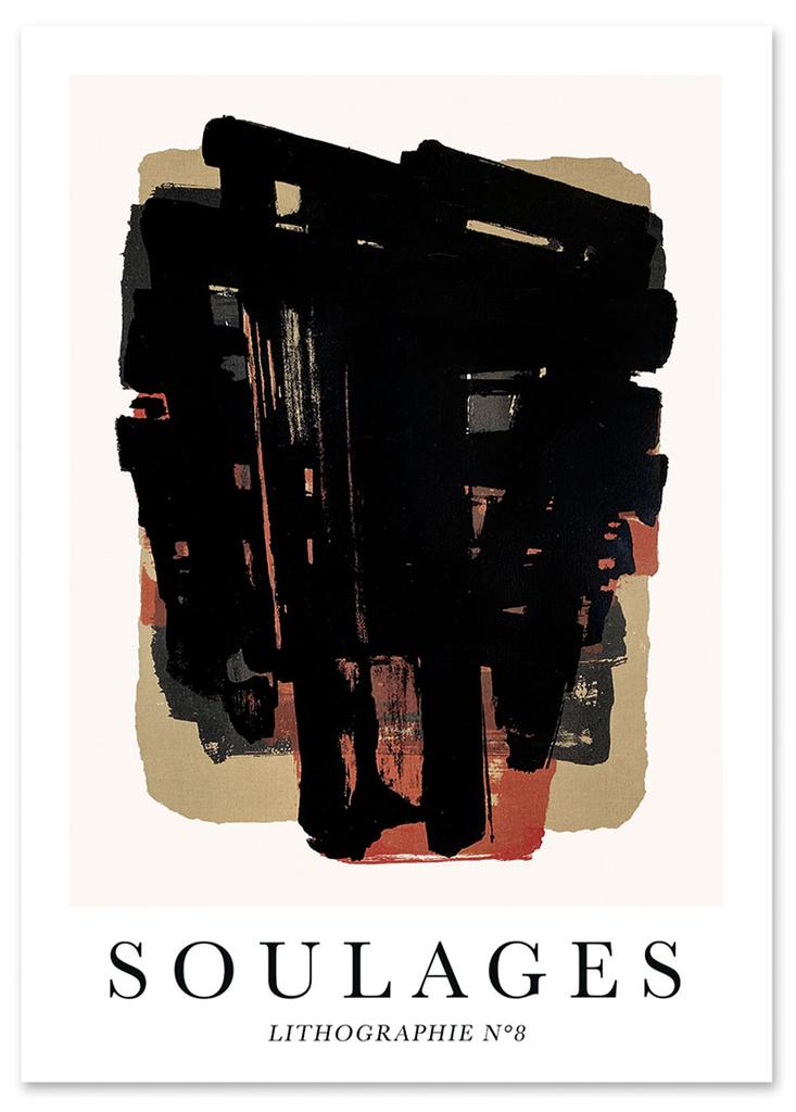 Plakat abstrakcja soulages