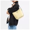 COACH City Bucket 17 Presbyopia all-over brand logo Adjustable detachable shoulder strap Coated canvas Shoulder bag Small Women's Hay color