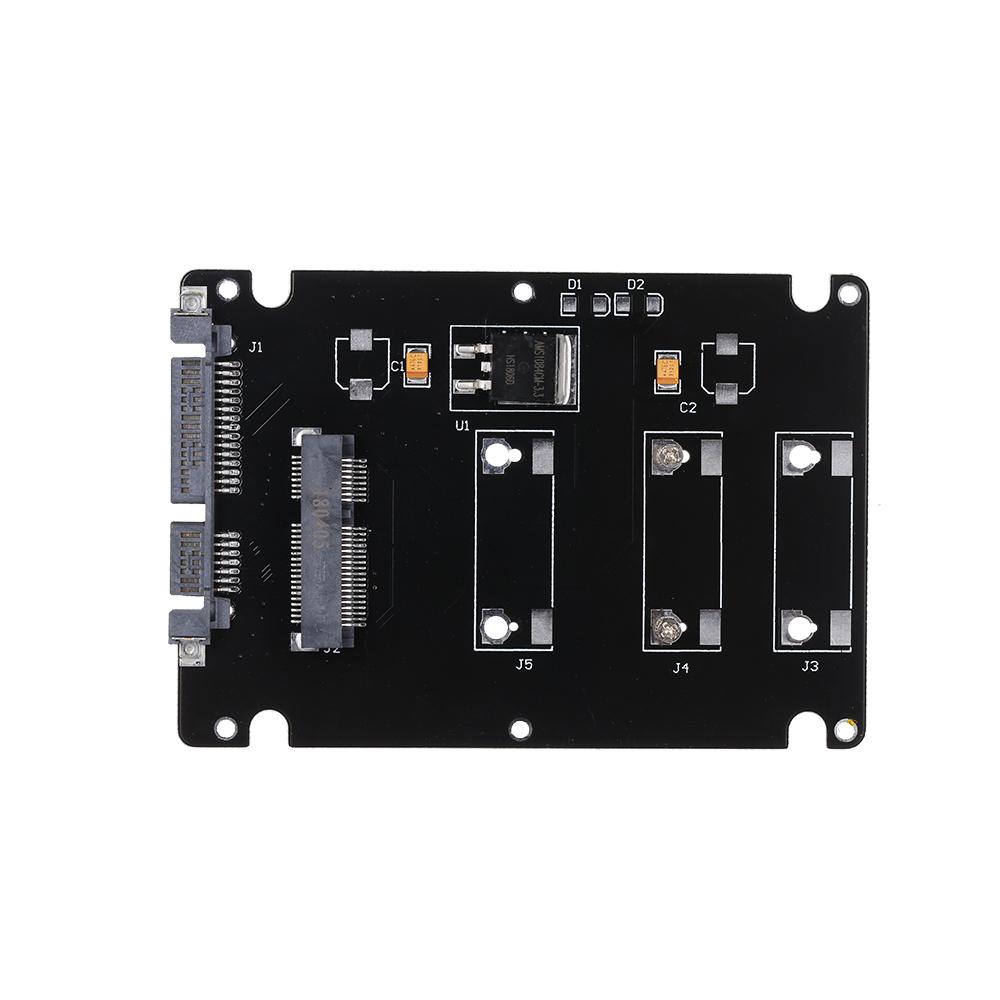 mSATA To SATA Enclosure mSATA To 2.5 SATA Adapter SSD Hard Drive Converter To SATA 3.0 Card with Case (Not Inclube Hard