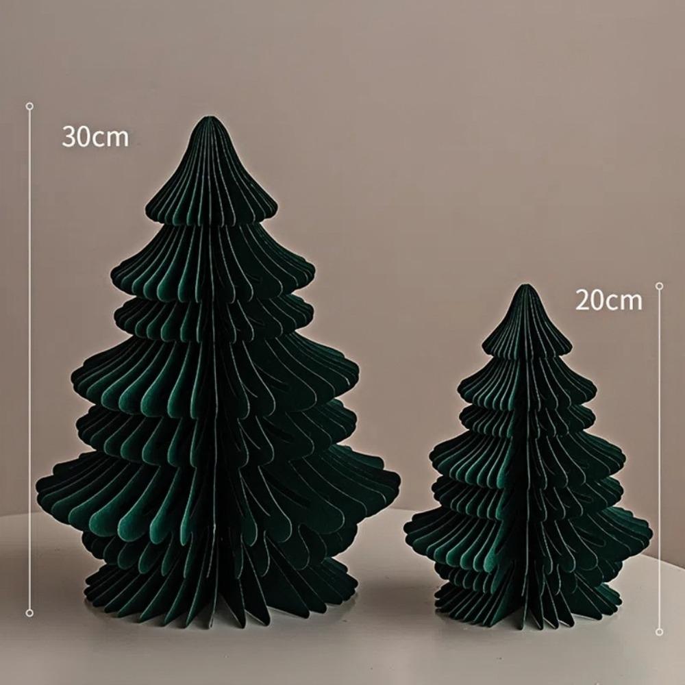 2 шт. Модный Рождественский Елочный Украшение 20/30 см 3D Бумажное Party Favors Мини Складная Рождественская Елка Настольный Декор Ручной Работы Медовая Сота