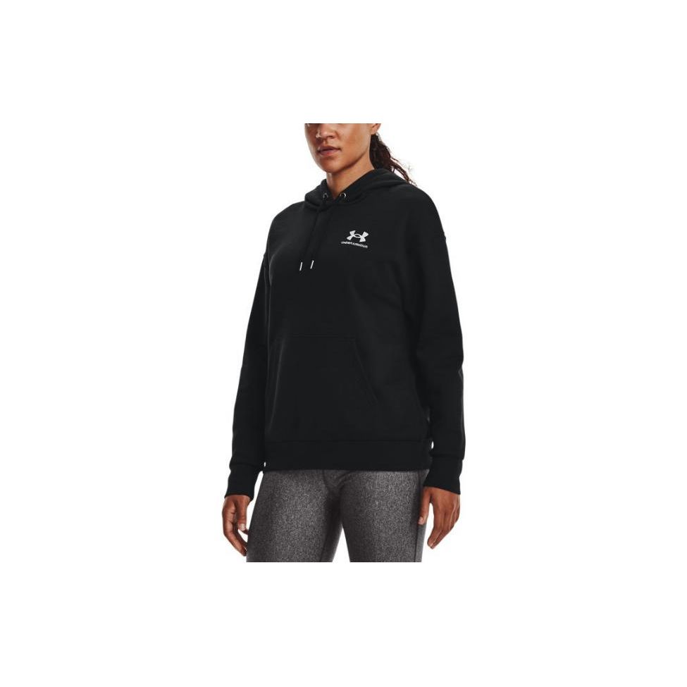 Under Armour Тренировочная толстовка с капюшоном Essential Fleece, женские топы, черный цвет 1373033-001