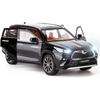 Модель автомобиля Toyota Highlander в масштабе 1/24, игрушечный автомобиль из цинкового сплава со звуком и светом для детей, подарок для мальчиков и девочек