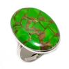 Natural Copper Green Turquoise 925 Sterling Silver Jewelry Ring Size 8.5 R8b73