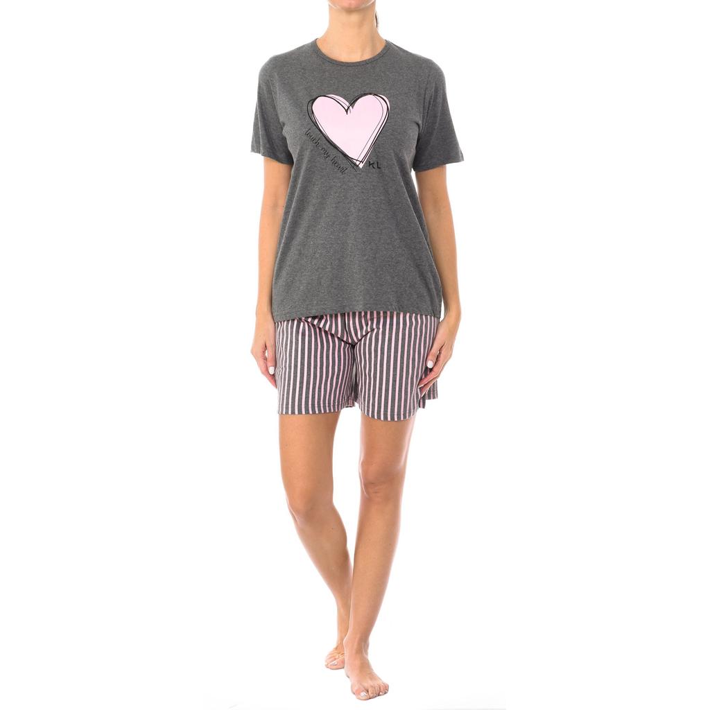 Женская летняя пижама из хлопка с короткими рукавами KL40000