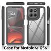 Clear Case for Motorola Moto G56 5G PC + TPU Phone Back Cover with PET Screen Film