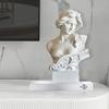 White Greek Goddess Resin Sculpture Statue for Home Decor (Music Theme)