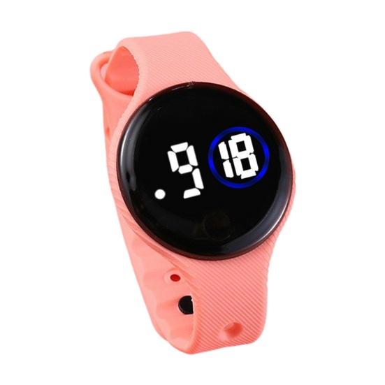 Детские светодиодные цифровые часы с круглым циферблатом, водонепроницаемые часы для плавания, регулируемый силиконовый ремешок, точное время, четкий дисплей, детские студенческие наручные часы