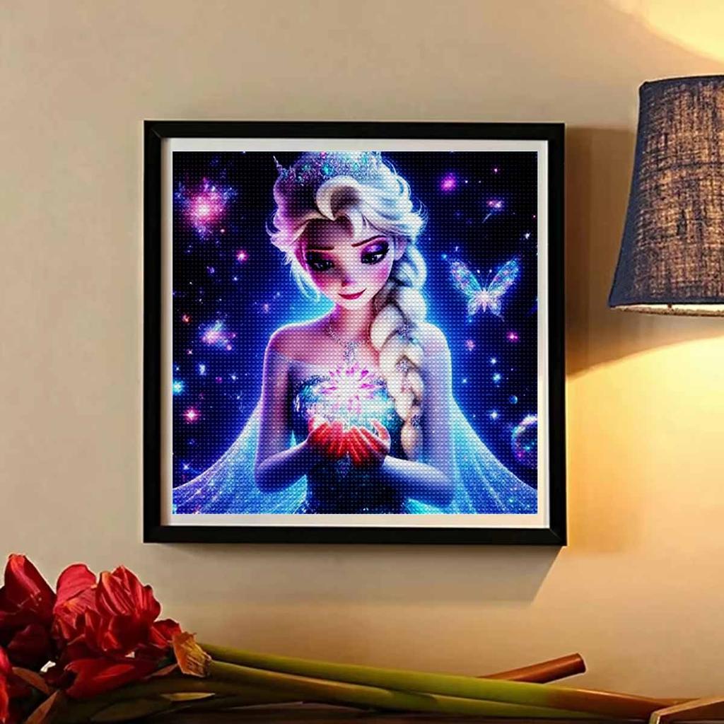 5D DIY Алмазная живопись Декоративная Ледяная Королева Эльза Полный круглый Алмаз Пейзаж Алмазная вышивка Наборы для вышивания крестиком Декор для дома Подарок