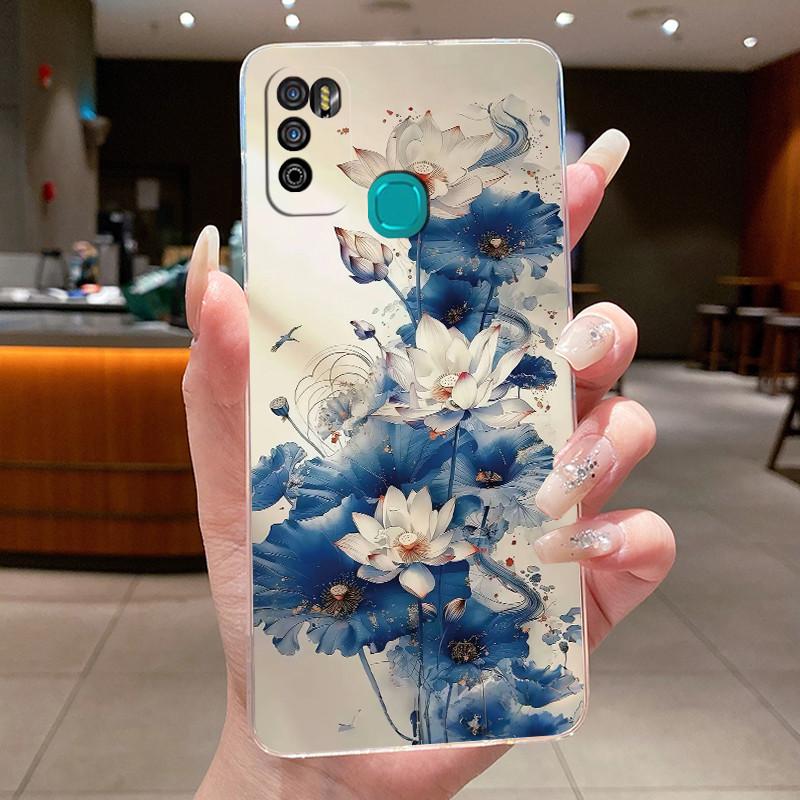 Для Infinix Hot 9 Play Задняя крышка X680 X680B X680C Эстетичный Милый Крутой Чехол для Телефона Мальчиков Девочек Мягкий Силикон Прозрачный Корпус