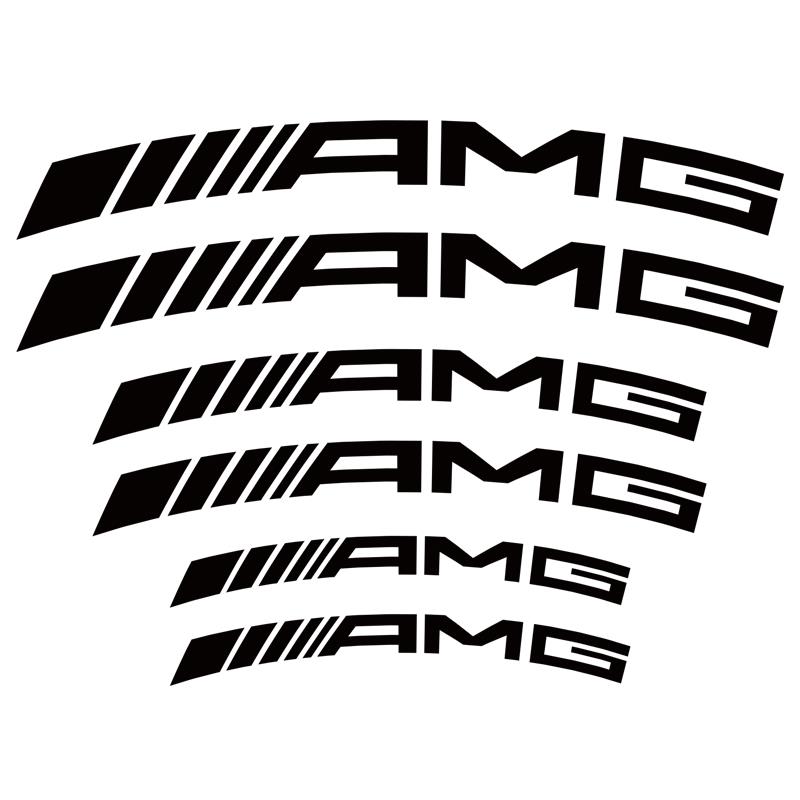 GOX3   6PCS/SET Car Brake Caliper Sticker Decal for Mercedes benz AMG W203 W204 W205 W211 W212 W213 W218 Interior Mouldings SCKQTZ-AMG