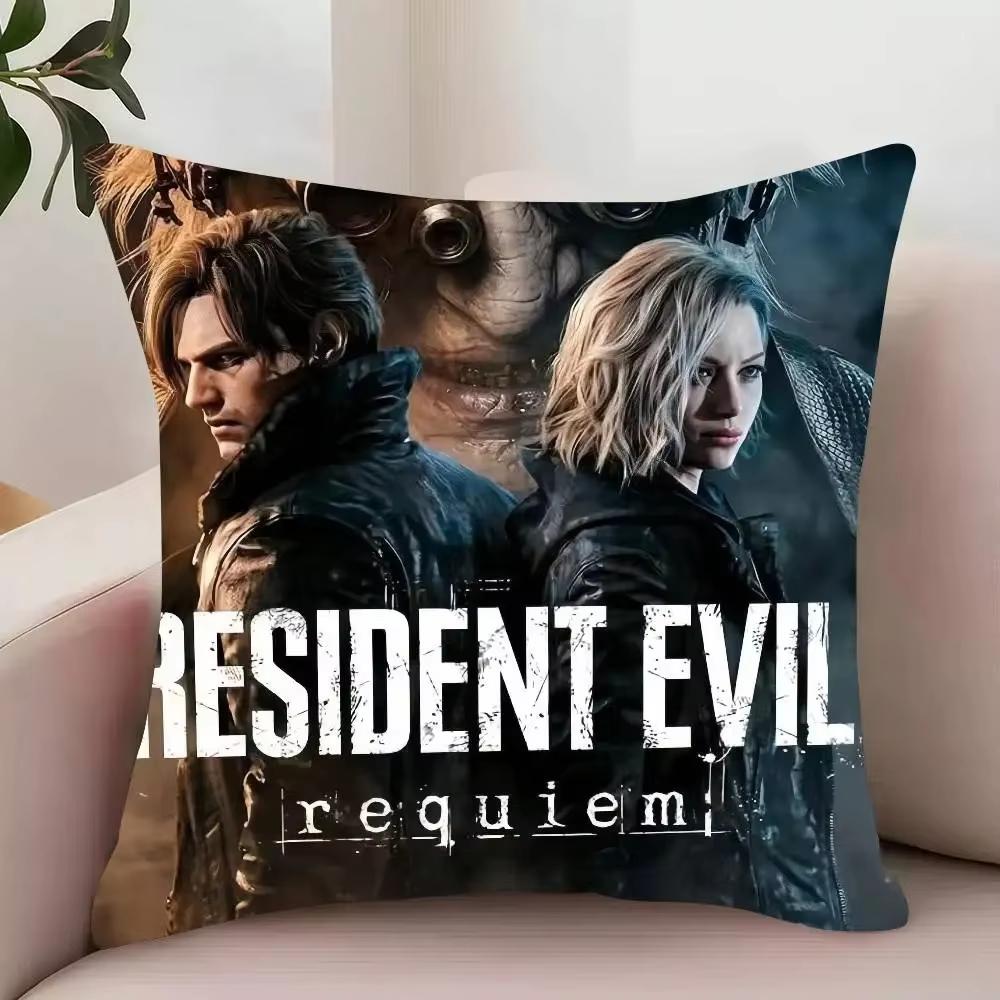 1 шт. Наволочка с принтом Леона Кеннеди из Resident Evil, Мягкая двусторонняя наволочка из полиэстера для домашней гостиной и салона автомобиля