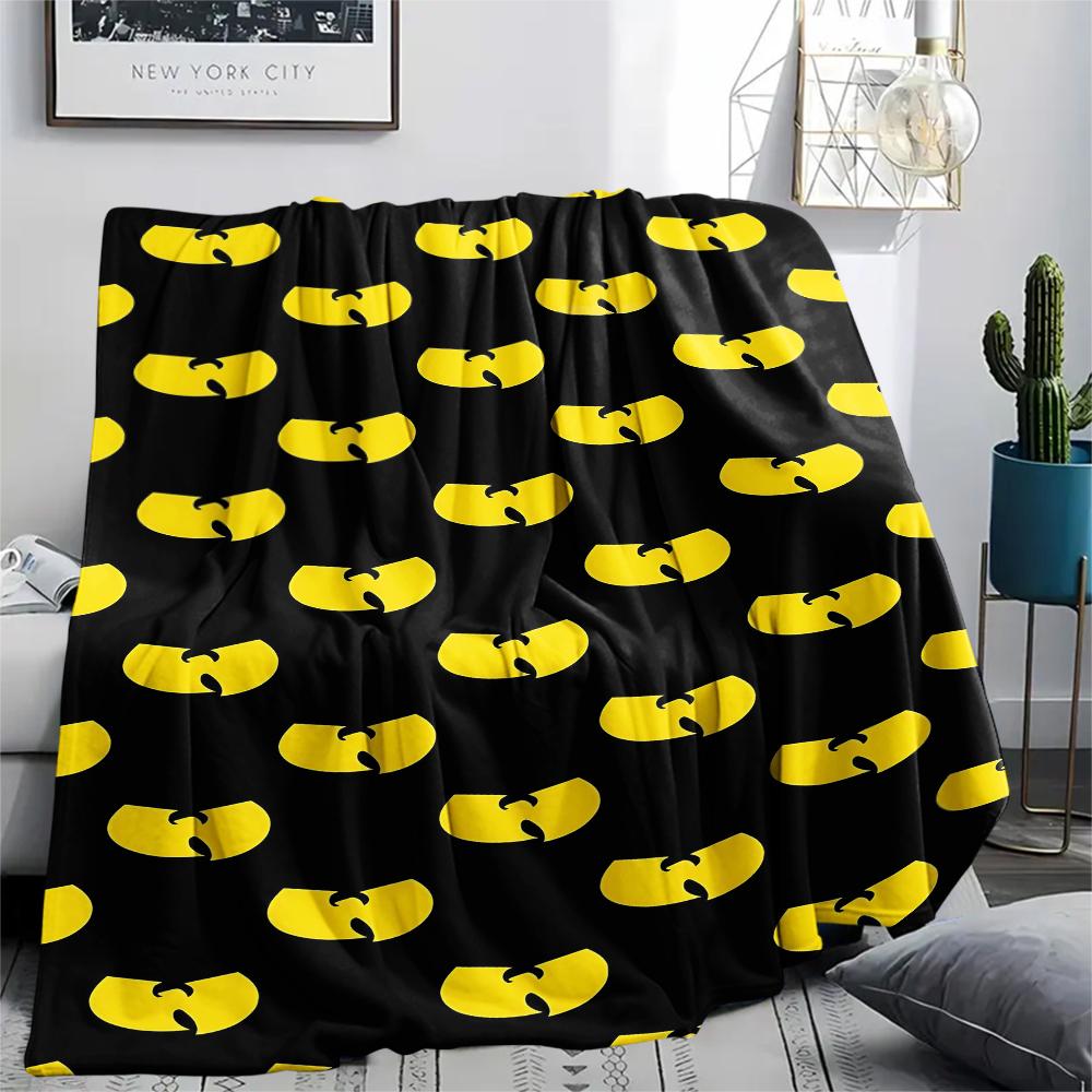 1 шт. Фланелевое одеяло с принтом Wu-Tang Clan, Высокое качество, Для всех сезонов, Декор для дома, Тепло и уют, Идеально для рождественских подарков