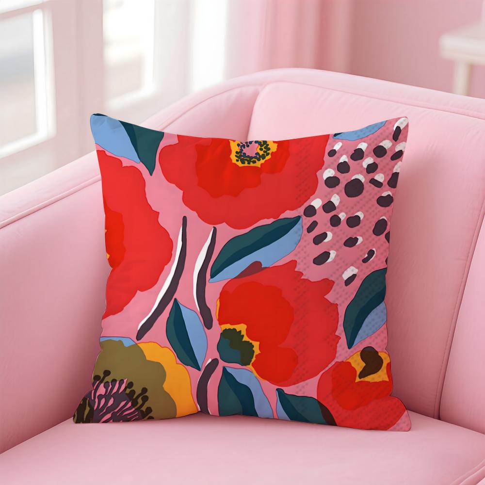 Artistic Background Patterns Cushion Cover Comfortable Reversible Pillow Cover Ideal for Car Sofa Bedroom  Beyond