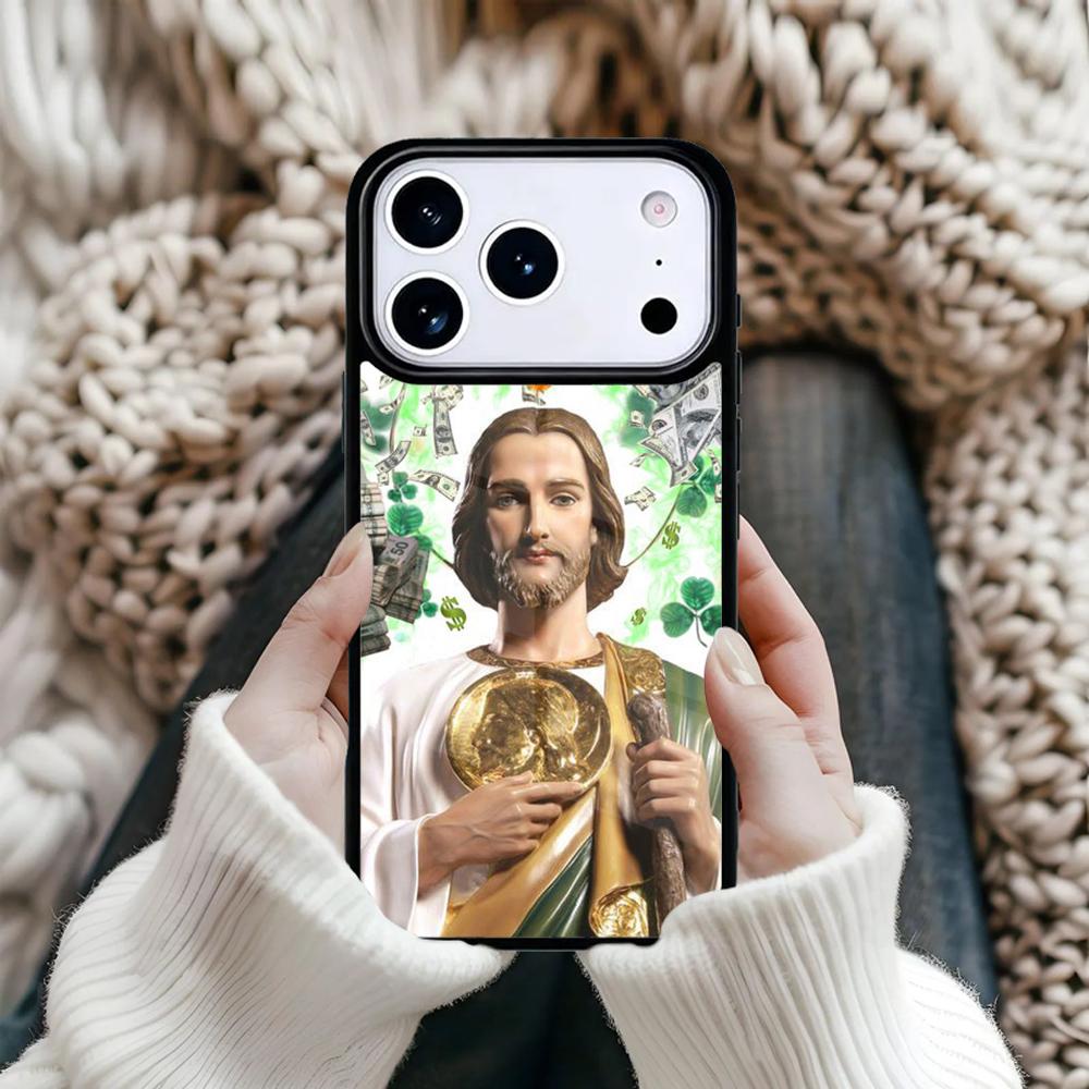 Чехол-плащ San Judas Магнитный Чехол для Телефона Для iPhone 17 16 15 12 13 Pro Max 14 Plus 11 Жесткий Чехол С MagSafe