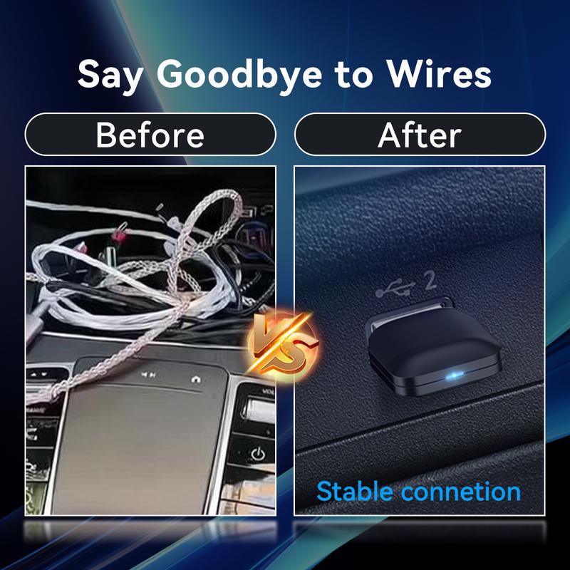 2-в-1 Беспроводной адаптер CarPlay Проводной в беспроводной адаптер CarPlay Plug & Play Для автомобиля с проводным CarPlay/ Android Auto