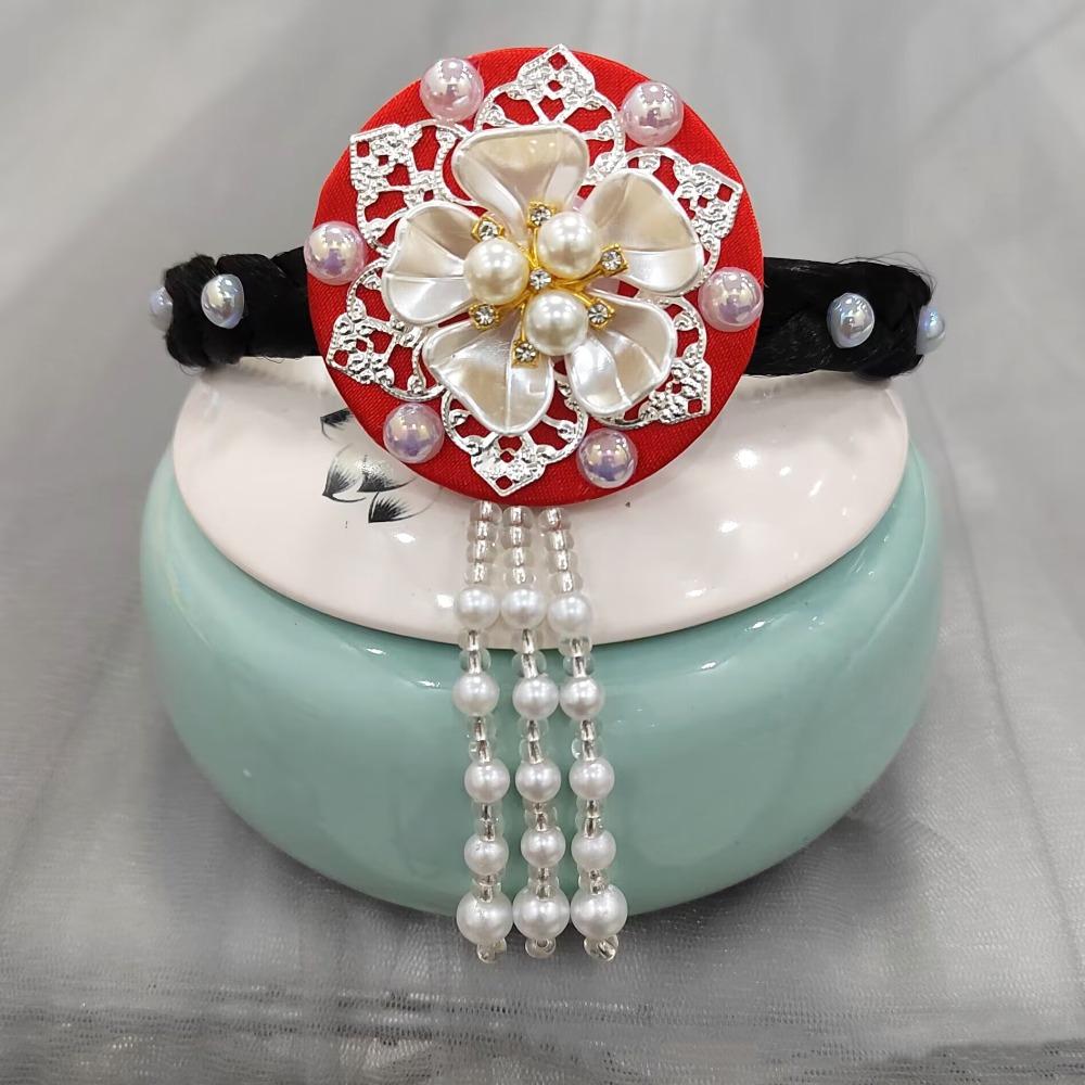 Tassel Hanbok Hairband Pearl Stage Dance Hair Hoop Sweet Korean Headband  Wedding