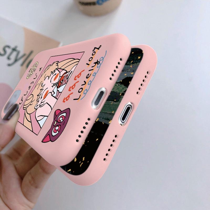 Мягкий силиконовый розовый чехол с рисунком для девочек для Samsung A55 M35 M34 S24 Xiaomi Redmi Note 13 Pro 13C Poco C65 iPhone 15, защитный противоударный чехол для камеры