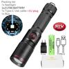 Upgrade 30W Zoom LED High Power Flashlight USB Rechargeable Torch Camping Outdoor Hunting Fishing Walking Lighting Lamp