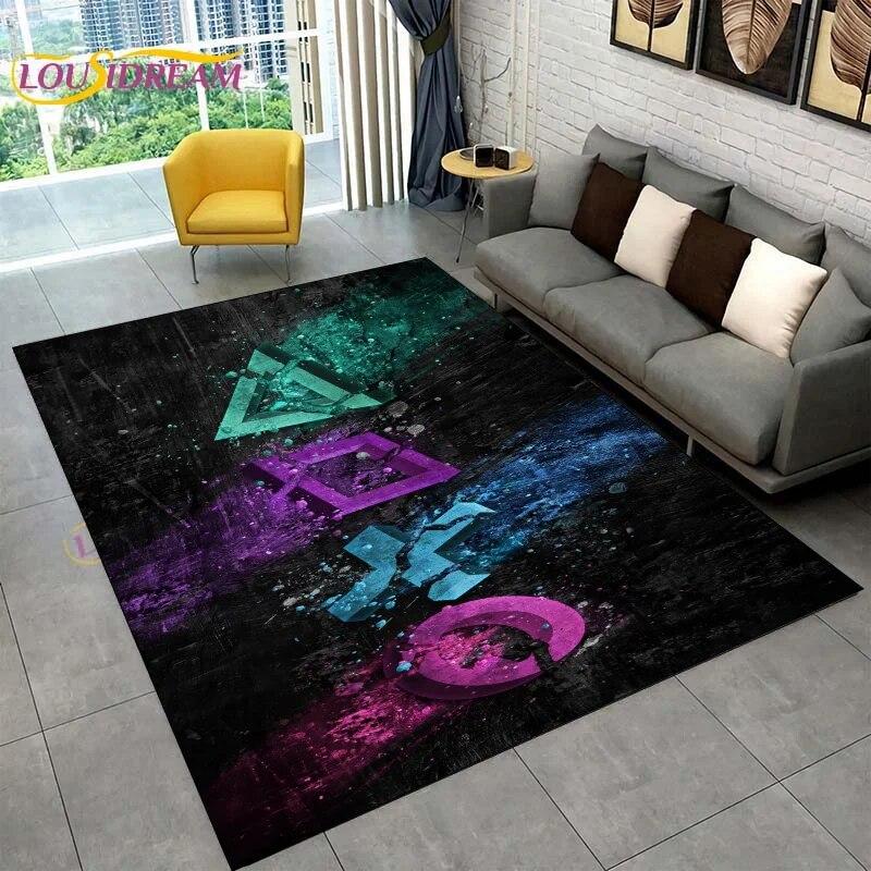 Cartoon Gamer Game Controller Area Rugs,Large Carpet Rug for Living Room Children's Room,Kids Play Crawl Non-slip Floor Mat Gift