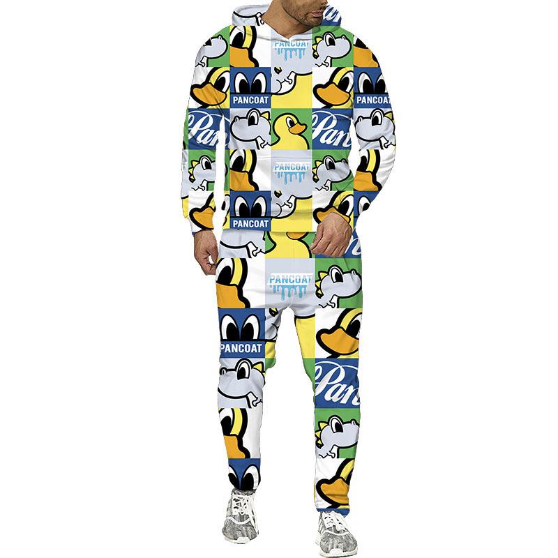 Новинка 2024 года, спортивный костюм для мужчин и женщин, повседневный спортивный костюм с длинным рукавом и капюшоном, мужские толстовки из двух предметов + брюки, костюм в стиле хип-хоп, модная уличная одежда, мужские комплекты