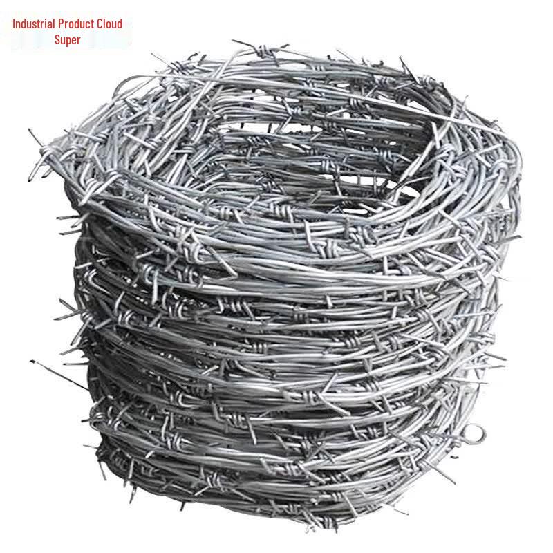 Galvanized Barbed Wire Fence