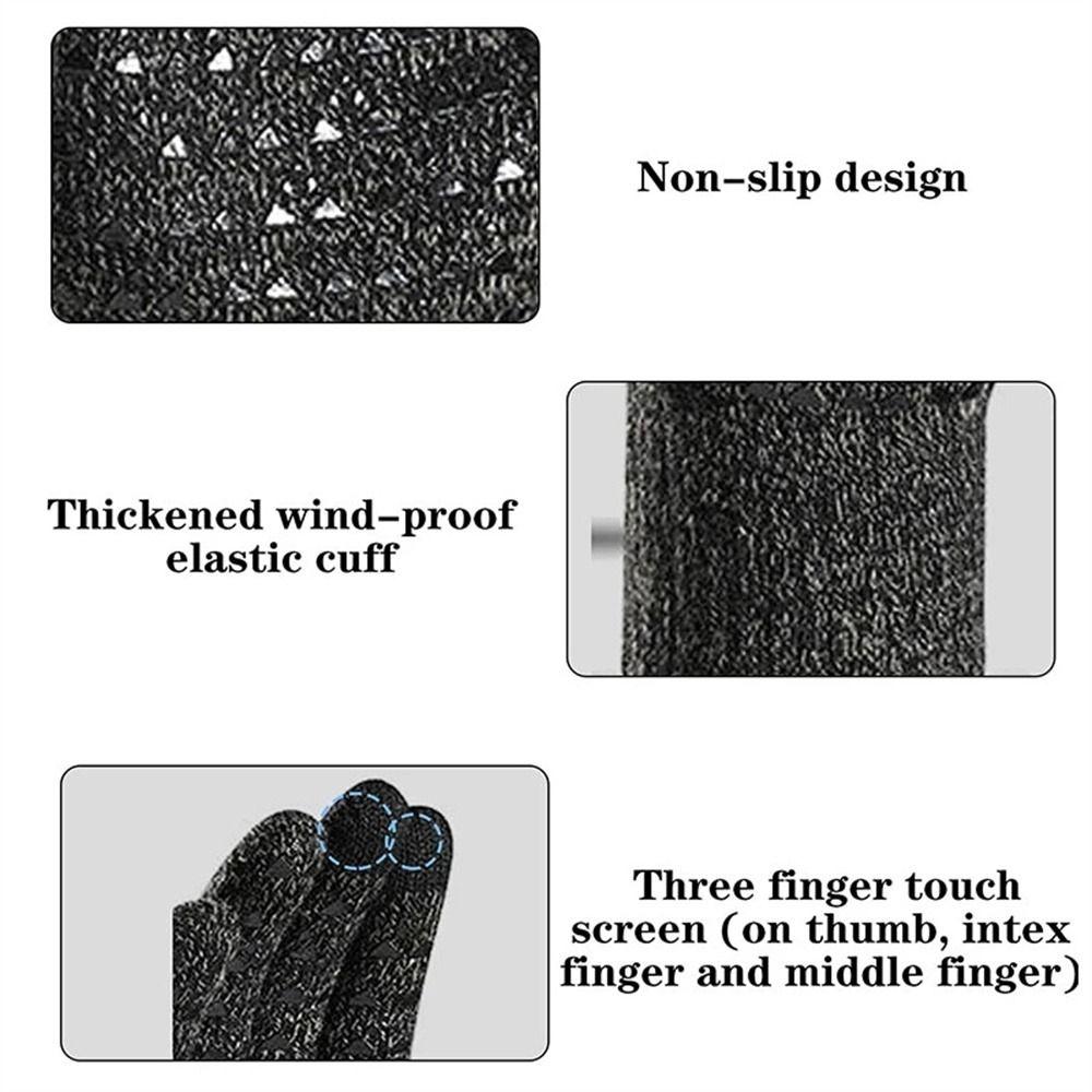 Женские перчатки с сенсорным экраном и вязаной подкладкой, сохраняющие тепло, варежки, аксессуары для езды на велосипеде, зимние перчатки