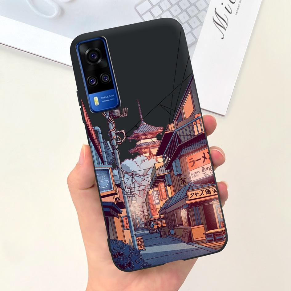 Чехол для Vivo Y31 2021 Милая Утка Кот Мультяшный Coque Матовый Мягкий Силиконовый Задняя Крышка Для Vivo Y51 Y51A Y53s Y 31 V2036 V2030 Fundas