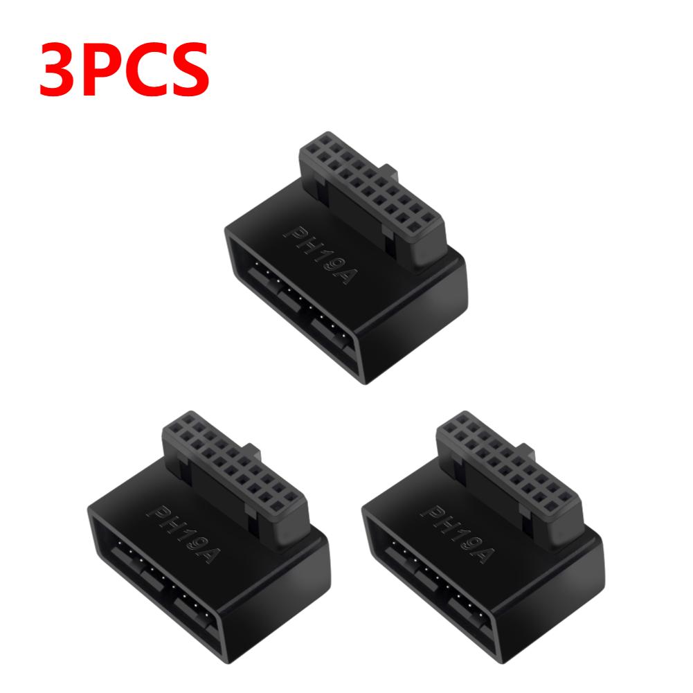 1-5 шт. Материнская плата настольного компьютера Адаптер подключения USB 3.0 19p 20p Вертикальный штекер Игла Поворот на 90° Установленный рулевой локоть