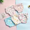 5PC Cartoon Printed Breathable Baby Reusable Diaper for Bedroom Nappy Shorts Training Pants