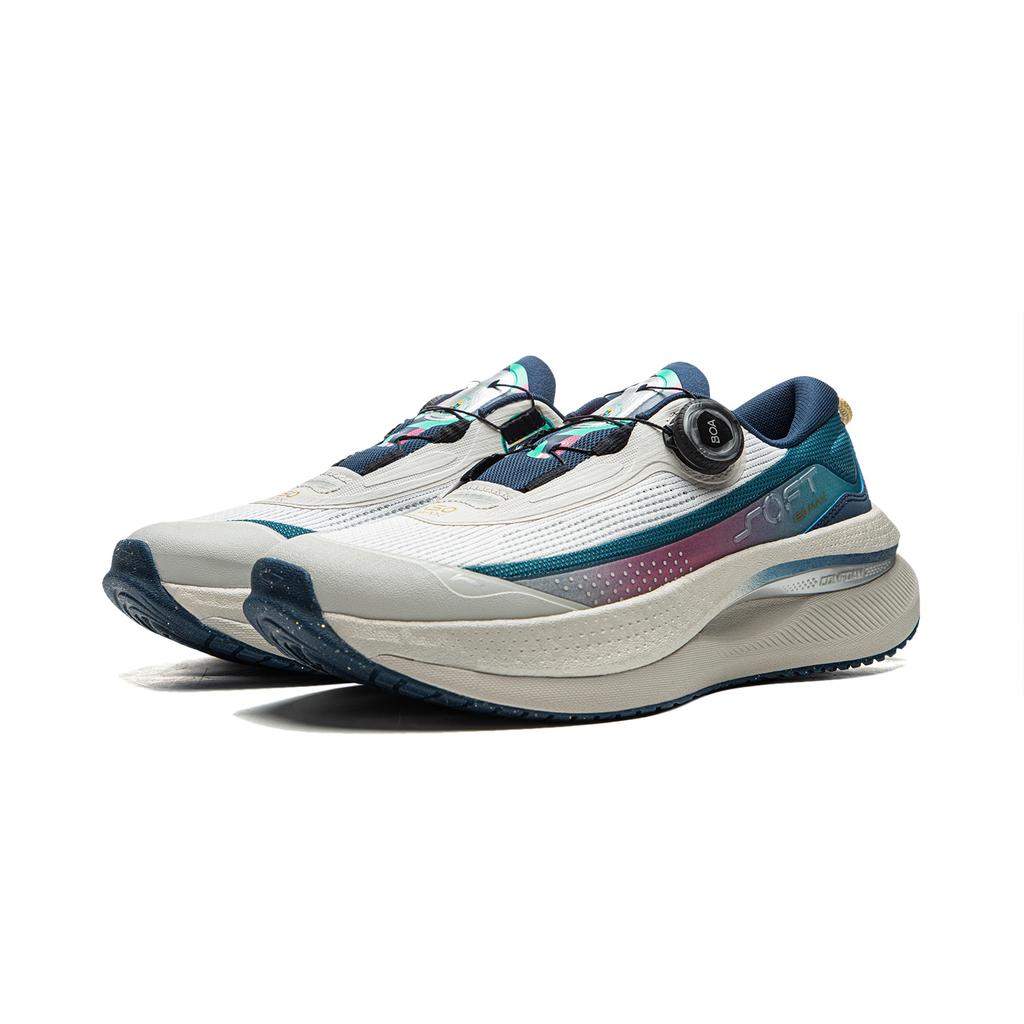 Кроссовки Li Ning Soft Go Max Retro универсальные амортизирующие нескользящие износостойкие дышащие с поддержкой отскока с низким верхом AGLU273-2