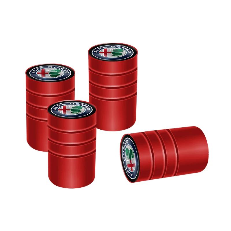 For Alfa Romeo 2026 Hot Sticker Aluminium Alloy 4pcs Car Tire Valve Cap For Alfa Romeo Giulia Stelvio Giulietta 156 159 147 Mito
