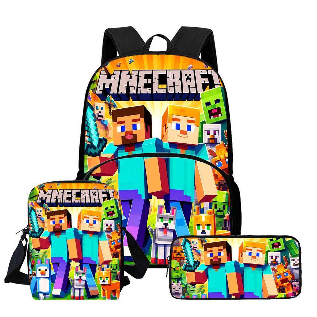 Школьный рюкзак Minecraft большого объема, высокой ценности, с HD-печатью, против сутулости, износостойкий