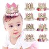 Baby Birthday Party Hat Crown 1 2 3 Year Baby Girl Princess Crown Headband Baby Shower First 1st Happy Birthday Party Decor Kids
