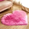 Мягкие Пушистые Коврики в Форме Сердца, Нескользящие Роскошные Плюшевые Искусственные Пушистые Ковры для Детской Комнаты Гостиной