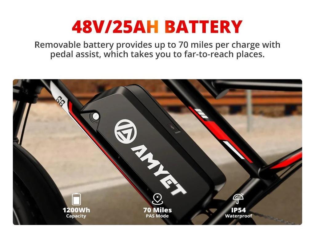The new 2026 Aike 2000W electric motor with 48V 25AH battery, full suspension shock absorption, off-road electric bicycle.